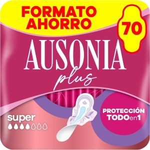 Ausonia Ultra Plus Normal Pads with Wings, 70 Count, Protection and Light Aroma All In One