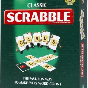 Ideal Scrabble Cards: The Fast, Fun Way to Make Every Word Count, with 3 Ways to Play!, Classic Games, For 2-4 Players, Ages 10+