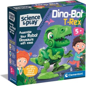 Clementoni – Dino BOT T-Rex, Robot Set for Riding and Learning Robotics Children, Educational Toy for Children 5 and Up (75073)