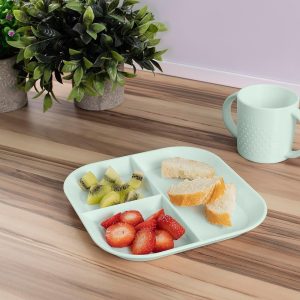 Miniland Set of 6 children’s plates with compartments, sturdy and fun.