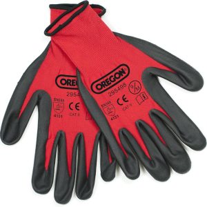 Oregon Red Work Gloves, Elastic Nylon and Nitrile Gloves, Unisex Safety Gloves for Men and Women, Ideal Protective Gloves for Gardening and DIY Work – Size XL