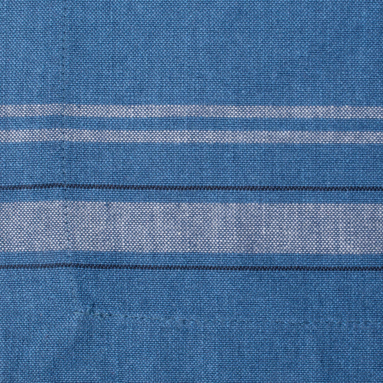 DII - French Stripe Table Tops, 100% cotton., Chambray Blue, Placemat - Image 2