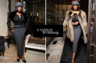 Kandi Burruss Stuns in Black and Grey The Frankie Shop Look with a iStyleBySonia Fur and Gucci Heels