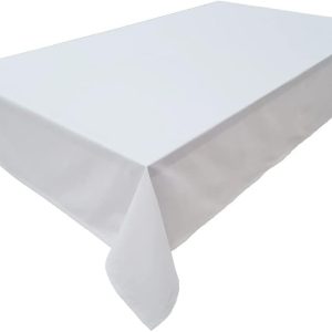 Concept Collection Cotton Tablecloth – Choice of Colours and Sizes (Tablecloth – 150 x 400 cm, White)