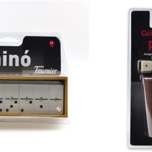 Fournier 521112 Ivory Dominoes with Box + 102006 Cup + Dice Poker Blister