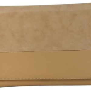 LONI Ladies Clutch Evening Wedding Bag in Leather/Lacquer/Suede, Beige Nude, large, Clutches, Beige Nude, clutches
