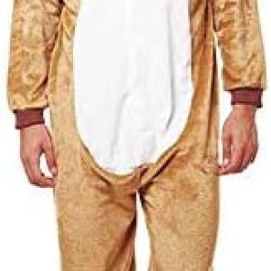 Unisex Adult Animal Pajamas (Adult Sizes S to L) Costume Lazy Bear Jumpsuit Adult Carnival Parties【Size S】