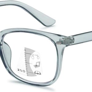VEVESMUNDO Blue Light Filter Reading Glasses, Progressive Multifocal Glasses for Men Women, Reading Aid +1.0, +1.5, +2.0, +2.5, +3.0, +3.5, +4.0