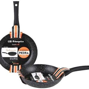 Orbegozo SFB 8020, Forged Aluminium Frying Pan, Non-Stick Surface, Uniform Heat Distribution, PFOA Free, 1 Litre, Diameter 20 cm, Black