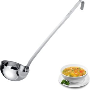 Westmark Ladle Pro, Small Stainless Steel Soup Ladle for Professional Kitchen, Ladle for Sauces, Dressings, etc., Silver, Ø 11 cm, 350 ml