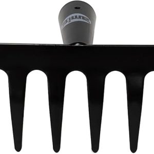 Amig – Garden Rake – Metal Steel Rake with 12 Sturdy Teeth for Raking and Working the Earth – Tools for Orchard and Gardening in Black – Measurements: 300 mm.