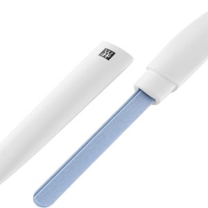 ZWILLING Premium Ceramic Nail File (Thick and Fine Filing Surfaces for Sensitive Nails with Protective Cap) White 170mm