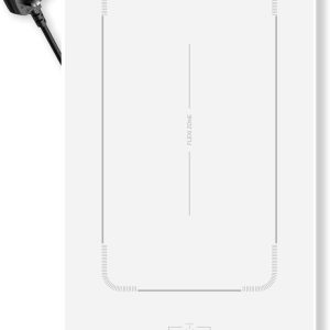 30cm White Induction Hob 2 Zone with Extended Zone 2800W Cooktop Induction Cooktop with Plug in Magnification 99 Mins Timer Safety Lock 220-240V