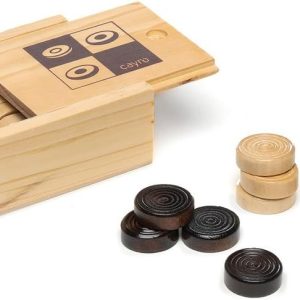 Cayro – Wooden Checkers Game – Checkers Pieces – Board Game for Kids and Adults – Classic and Traditional Game – Fun for the Whole Family