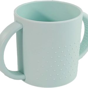 Miniland Baby Learning Cup with Handles 250 ml, Zero Mildew Hygienic Training Cup Without Valves, Promotes Oral Development (BLW), Dishwasher and Microwave Safe, +6 Months | Mint