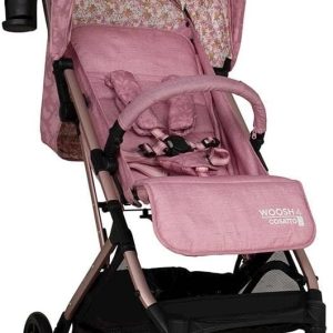 COSATTO Woosh 4 Lightweight Stroller Birth Up to 25 kg, Easy to Fold with One Hand, Compact, Telescopic Handle, Extra Large Shopping Basket, Cup Holder, Bumper Bar and