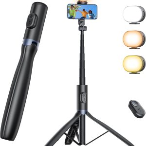 Tripod for Mobile with Light, NT99 172 cm Selfie Stick Tripods for Table and Travel, Mobile Stand Tripod with Remote Control Compatible with Telemovel/Gopro/Camera