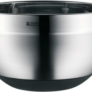 WMF Gourmet Kitchen Bowl 24 cm, Mixing Bowl 5L with Silicone Base, Cromargan Stainless Steel, Dishwasher Safe