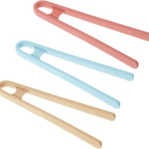 3 Mini Tongs, 5.51 Inch Silicone Tongs for Cooking with 3 Colors Silicone Tongs for Snacks, Popcorn, Candy, Ice Cube, Fruits, Sugar, Salad, Snacks