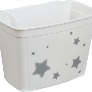 keeeper Stars Hanging Organizer, 4 L, Scratch-Resistant Container, Suitable for Diapers and Cosmetics, Janek, White