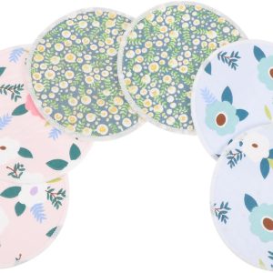 6 Pieces Reusable and Washable Absorbent Breastfeeding Discs Breathable Bamboo Pads for Maternity Design and Leakage Absorbent and Comfortable for Newborn