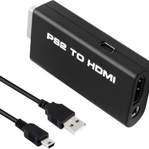Convertidor HDMI, adaptador HDMI con salida de audio de 3,5 mm, convertidor Plug & Play para todos los modelos, salida de video de alta definición a monitor HDTV