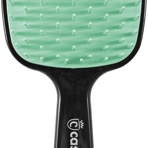 Casalfe XL Hair Brush Detangles No Pull Curly Hair – Flexible Tines That Will Not Break Hair – Curly Method Suitable for Unisex Adults – Black & Pastel Green