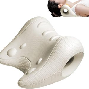 Almohada Masajeadora Para Cuello, Almohada Ergonómica En Forma de U, Masajeador Portátil de Cuello, Corrección Postural, Soporte y Confort para Relajación Muscular