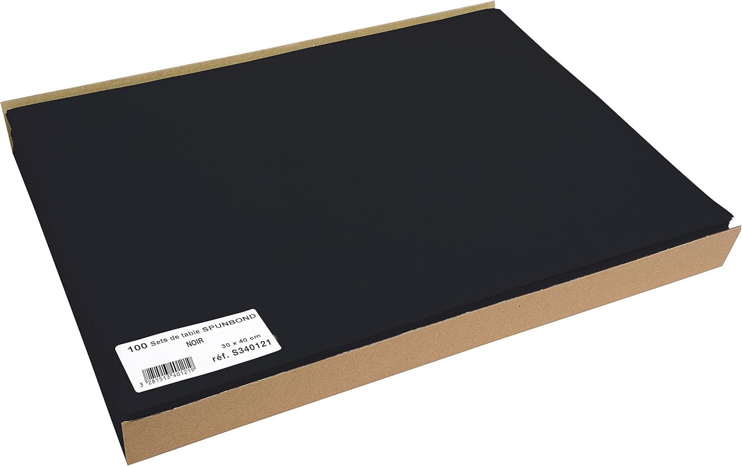 Set of 100 Disposable Placemats (30 x 40 cm), Black - Image 3