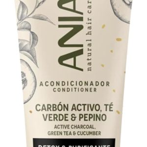 ANIAN – Active Charcoal Conditioner, Green Tea and Cucumber, 250 ml, for Oily Trending Hair, Detoxifies and Purifies Hair, Hydrated and Clean Hair Longer, Prevents Frizz
