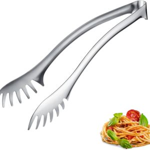 Westmark Spaghetti and Buffet Tongs Pro, Stainless Steel Kitchen Tongs, Optimal Spaghetti Tongs, Pasta Serving Tongs, Salad and Asparagus Tongs, Silver, 29.5 cm