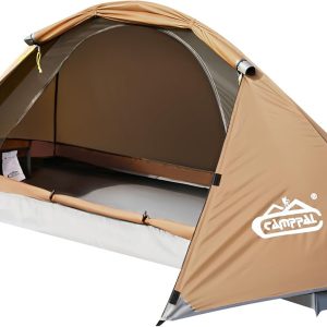 camppal 1 Person Tent for Camping, Hiking, Hunting, Hiking, 4 Seasons, Windproof, Waterproof