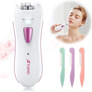 Cordless Facial Epilator for Women, Electric Facial and Body Epilator with LED Light, Painless Hair Removal for Bikini Area, Legs and Arms