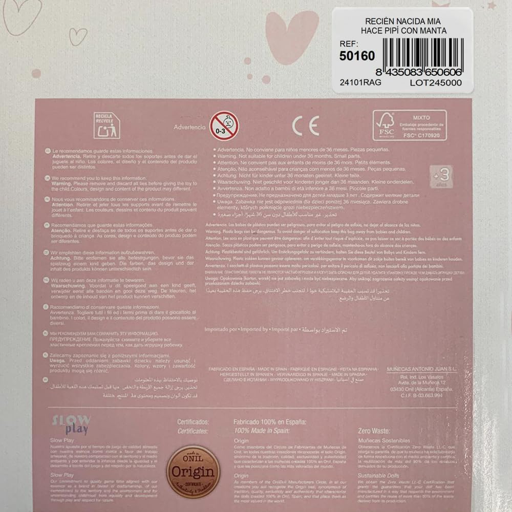 Antonio Juan Dolls - Newborn MIA Pees with Blanket - Image 8