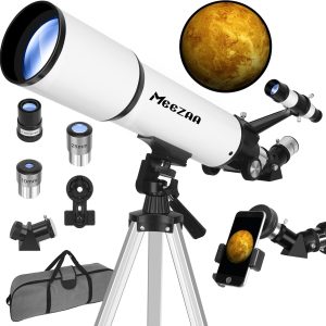 Telescope, Professional Adult Astronomical Telescope, 80mm Aperture 600mm Portable Refractor Telescopes for Kids and Beginners with Tripod, Phone Adapter and Bag, Observer the Moon