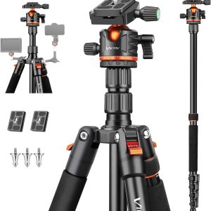Victiv 78.7 inches / 200 cm Camera Tripod, Lightweight and Compact Aluminium Travel Monopod Tripod, 360° Panoramic Tripod for Canon Nikon Sony