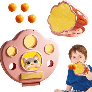 Toss and Catch, Outdoor Catching Game, Cat Paw Paddle, Throwing Catching Game, Interactive Family Toy, Parent-Child Outdoor Game, Outdoor Toy Set, Paddle and Balls, Family Toss Game, Cat Paw Toy, Inte
