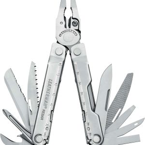 Leatherman Rebar Multitool – 17 Tools for DIY and Camping, Stainless Steel Black, Silver
