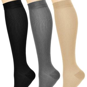3 Pair Compression Socks Compression Socks for Men and Women Varicose Veins Running Muscle Recovery Reduce Fatigue Improve Blood Circulation