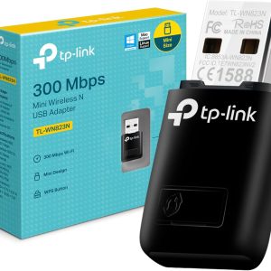 TP-Link TL-WN823N USB Network Card Adapter, Wireless 300Mbps, 2.4Ghz, USB 2.0 Port, WPS, Windows 11/10/8.1/8/7/XP, Mac OS 10.15 and below, Linux, WiFi4 N300