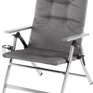 Coleman Premium Aluminium Camping Chair with Padded Back and 5 Position Adjustment, Extremely Stable Chair with Cup Holder for Comfort and Quality