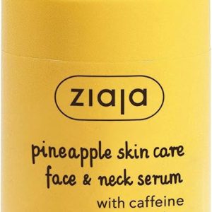 Ziaja Pineapple Serum with Caffeine for Face and Neck, White, 50 ml