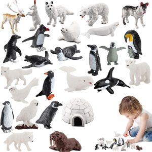 26 Pieces Arctic Animal Toy, Small Polarizing Figures, Miniature Arctic Creatures Figures, Animal Toy Figures, Small Polar Animal Figures
