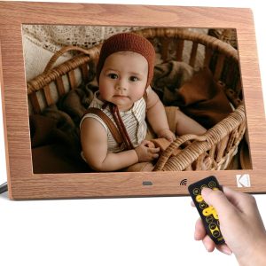 KODAK 10 Inch Digital Photo Frame, No WiFi Electronic Digital Frame with Remote Control, IPS Display, Photo/Video/Music Player, Support USB/SD Card, Automatic ON/OFF/Rotation