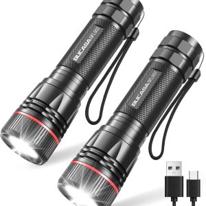 2000 Lumen Rechargeable Flashlight – 2 Pack