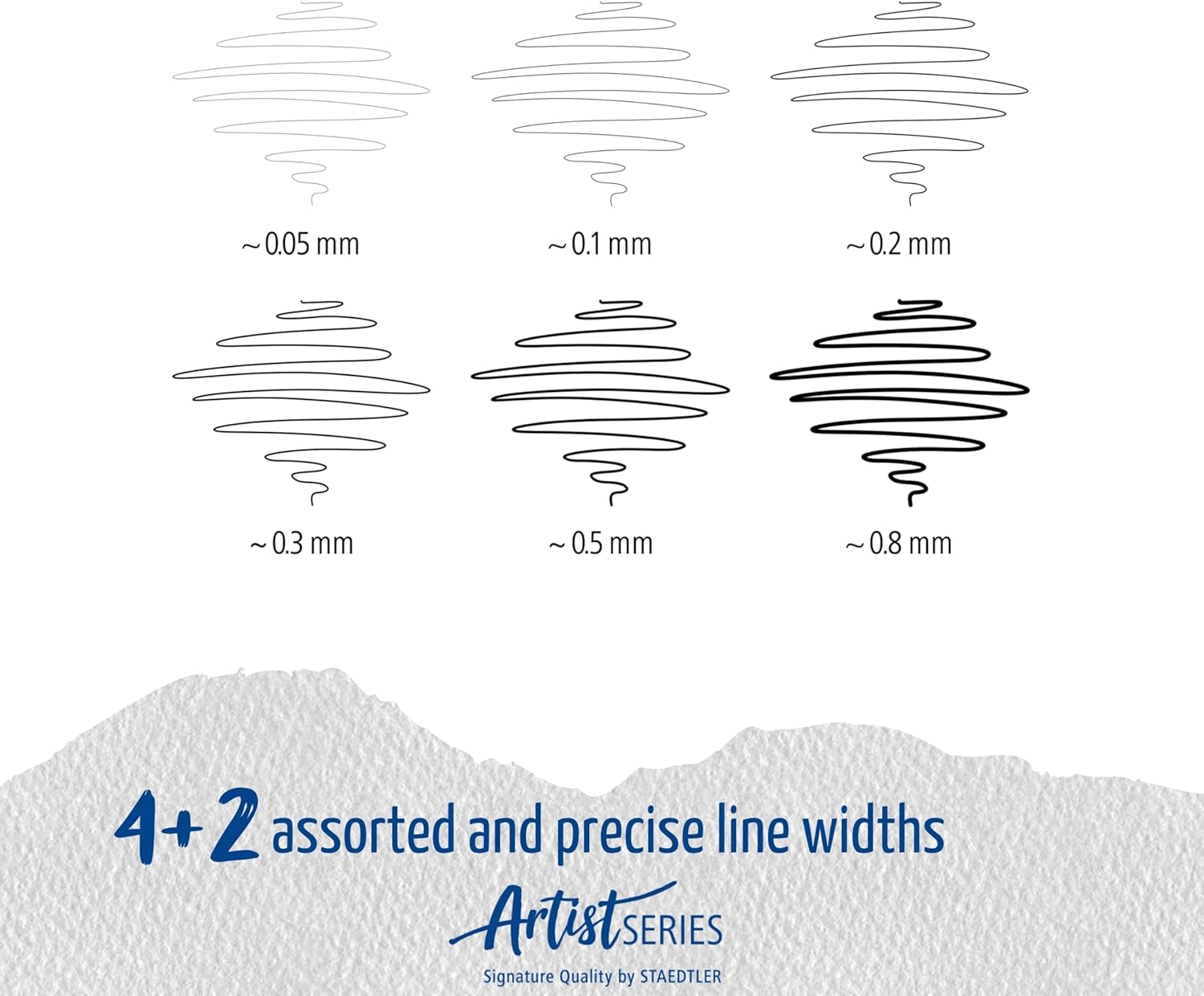 Staedtler 308 SB6P, Fineliner Pigment Liner, Case of 6, Black - Image 7