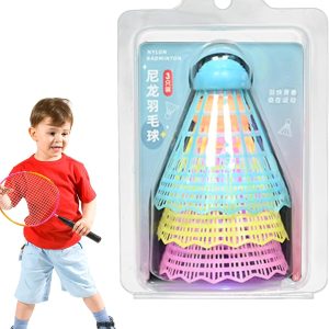 Genérico Bádminton Led 3 Piezas Luminosas En La Oscuridad – Juegos De Bádminton para Patios Traseros,Equipo Deportivo de Nylon Portátil para Entrenamiento Niños Adultos Principiantes