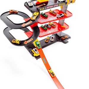 MOLTO | Toy Parking Downtown 4 Floors – Service Station, Elevator, Laundry Room – Children’s Parking with High Speed Ramp