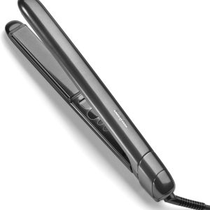 BaByliss Titanium Shine Hair Straightener – NEW 2025, Smooth Glide Technology in Titanium-Ceramic, 5 Heat Levels 150–230°C, Worldwide Use, Silver, ST620E