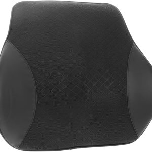 STOBAZA Memory Foam Lumbar Pillow for Car with Ergonomic Non-Slip Support for Seat and Office Chair Low Back Cushion Black Memory Foam
